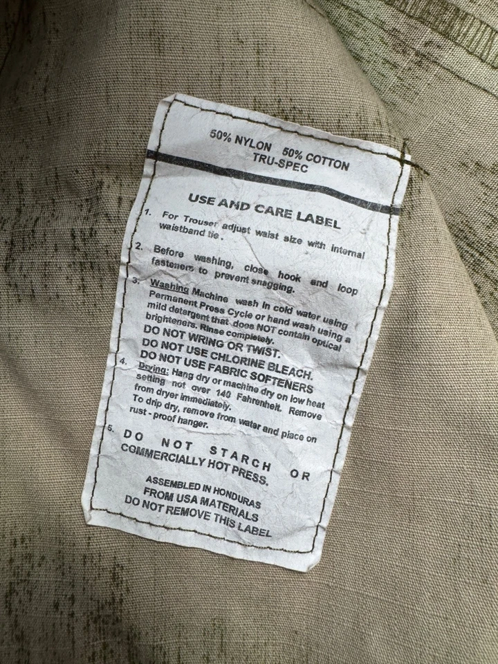 Tru-Spec 战斗衬衫男式中号 A-TACS 叶子 BDU 迷彩 Atacs 1/4 拉链军用 — 第 4/4 张图片