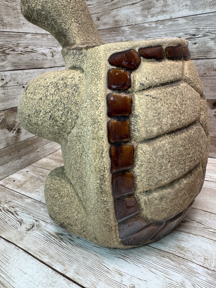 Royal Haeger pottery sand glazed Turtle planter with Flower 10.5 ...