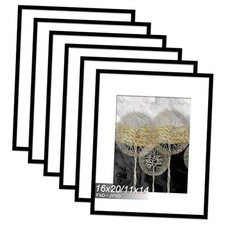Picture Frame Set of Display Poster 11x14 with Mat or 1x 20 Without 16x20 6