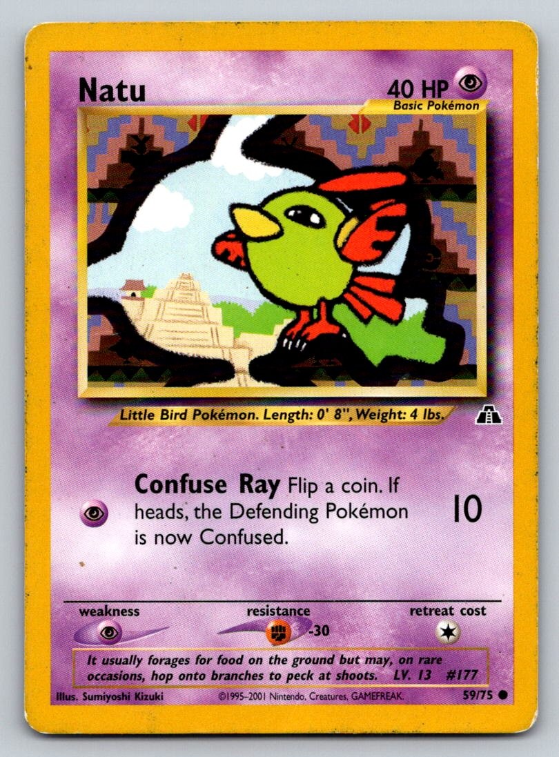 Natu 59/75 HP Neo Discovery Pokemon Unlimited