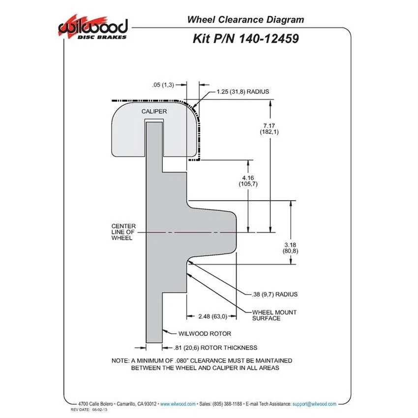 Wilwood 140-12459-DR FDLI Front Disc Brake Kit, 1959-64 Impala/Corvette Foto 4 de 4