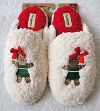 DEARFOAM WOMENS GINGER BREAD COOKIE NOVELTY SLIPPERS SHOES SIZE M 7-8