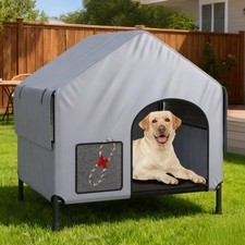 Outdoor Dog House for Small Large Dogs, Large Dog House Weatherproof 600D PVC...