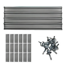 18 Pcs Metal Roofing Panels, L43.3 W17.72 Inch Corrugated Galvanized Roofing Pan