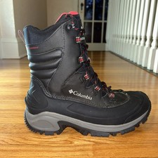 Columbia Bugaboot III Men Size 9 Wide Black Bright Red WP 200 G Boot BI5980-010