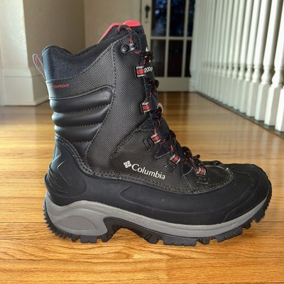 Columbia Bugaboot III Men Size 9 Wide Black Bright Red WP 200 G Boot BI5980-010