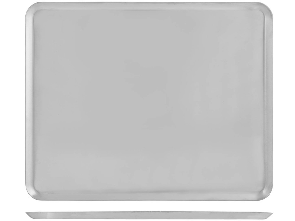 Bandeja Inox Pastelería Rectangular Cm 40x32,5 Gris Home