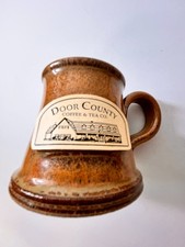 Door County Coffee & Tea Co Sunset Hill Stoneware Mugs Set of 2 Made in USA
