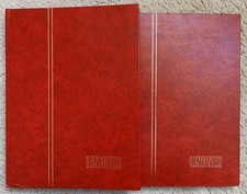 2 LINDNER- Einsteckalben, je 32 weiße, geteilte Seiten, neuwertig