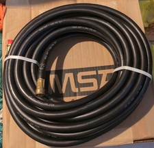 MSA 455022 Air Supply Hose, 3/8 in x 50 ft L, Threaded, Brass/Neoprene, Black