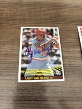 Cardinals Andy Van Slyke signed 1984 Donruss Rookie Card. rookie card picture