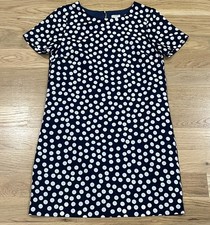 J.Crew Polka Dot Shift Dress Navy Blue Women’s Size 4