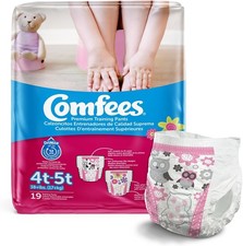 Girl Training Pants Size 4T-5T White 114 Count Toddler Training
