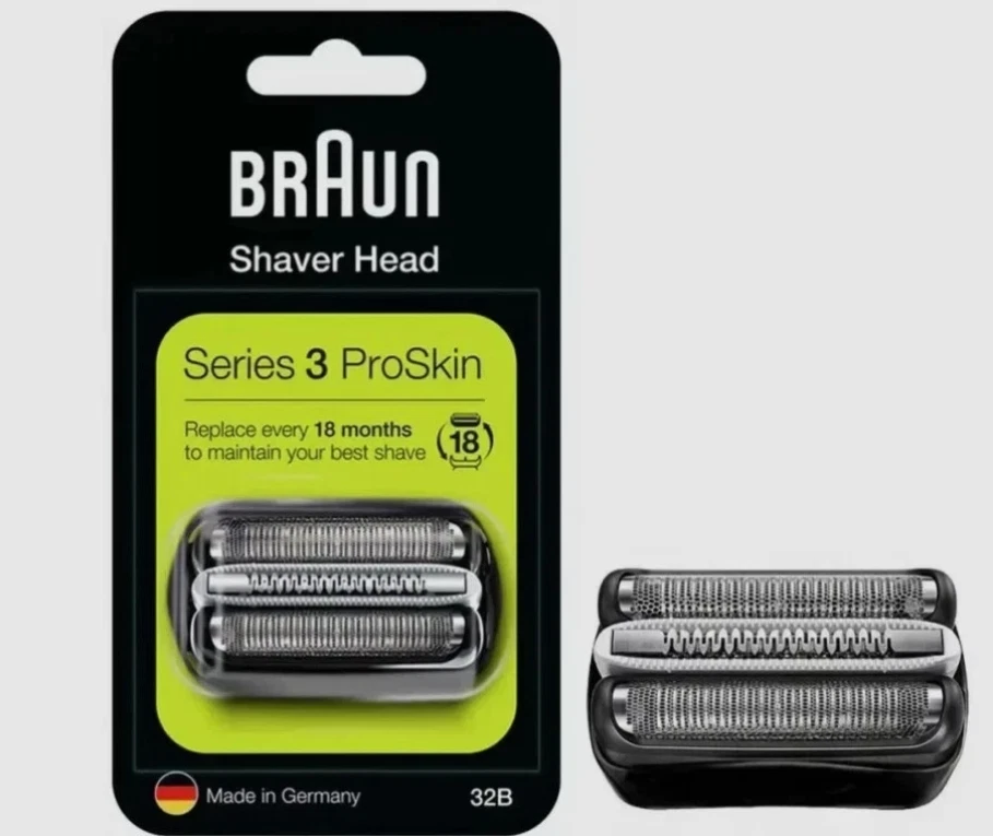 Nuevo original Braun 32B serie 3 lámina y cortador afeitadora eléctrica cabezal de repuesto negro