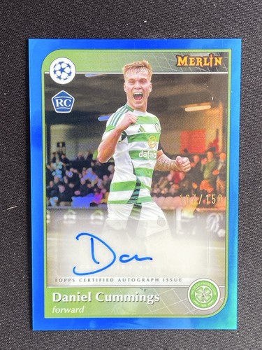 Daniel Cummings 2024-25 Topps Merlin UCC Blue Refractor Auto RC /150 AU-DC