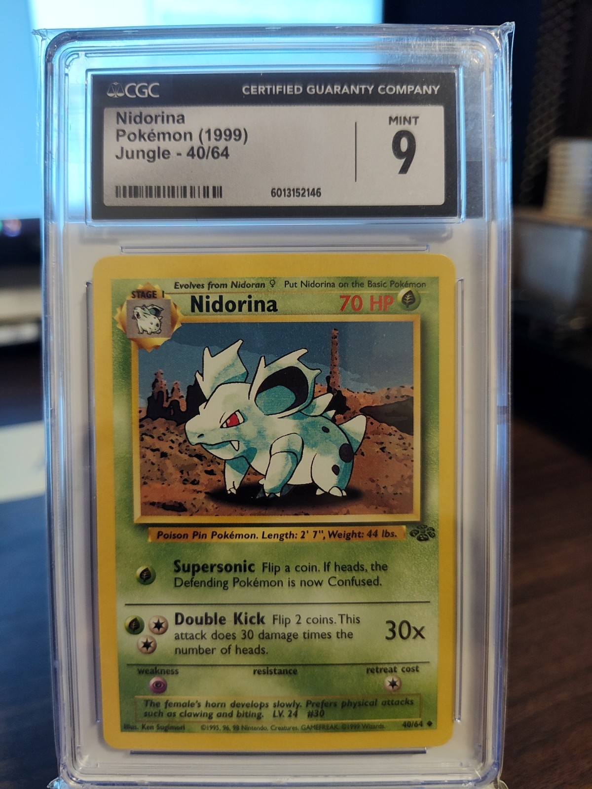 1999 Pokemon Nidorina Jungle #40/64 CGC 9