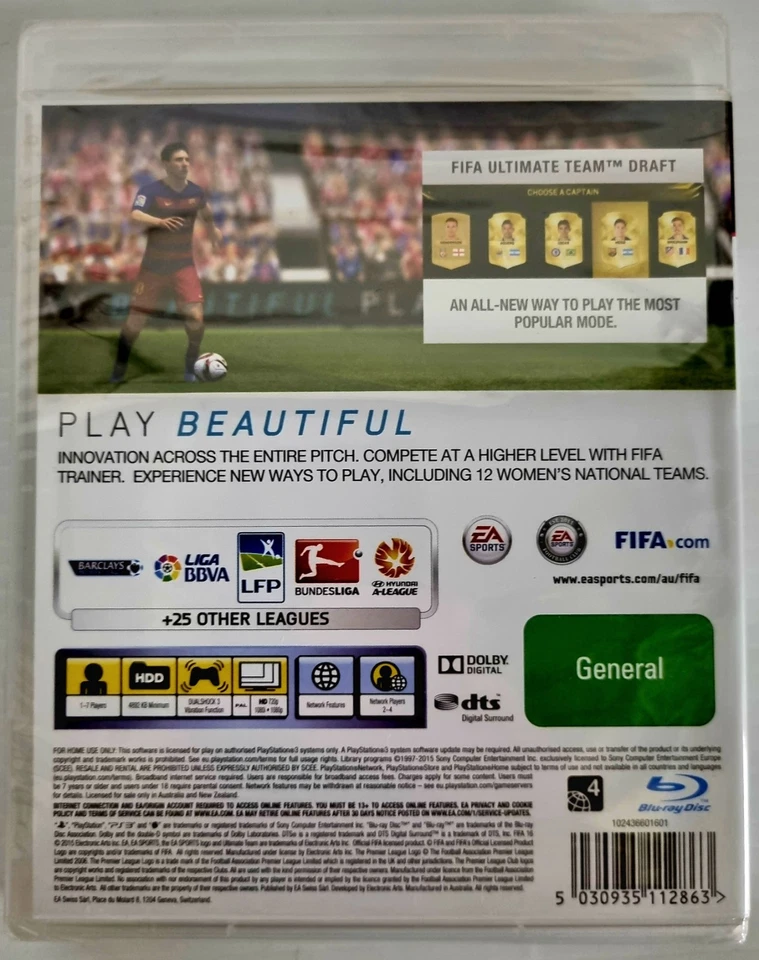 FIFA 16 | NEW SEALED | Sony Playstation 3 PS3 | EA SPORTS Football Soccer - Image 2 of 4