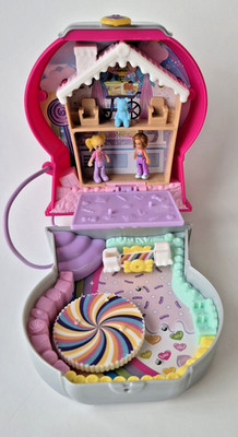 Polly Pocket Candy Cutie Gumball Compact Take And Play Stores 2 Dolls