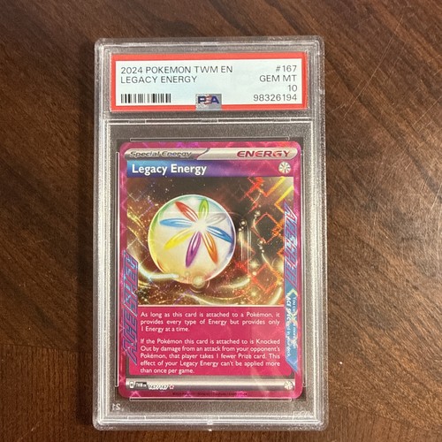 2024 POKEMON TWM EN-TWILIGHT MASQUERADE #167 LEGACY ENERGY PSA 10
