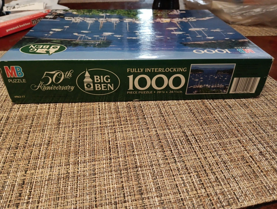 Rompecabezas Big Ben MB "ROCHE HARBOR, SAN JUAN ISLAND, WA" 1000 piezas) NUEVO sellado Foto 3 de 4