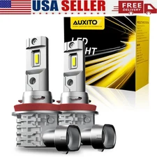 AUXITO H11 LED Headlight Low Beam Bulb 36000LM 600% Brighter 6500K White Cool 2X