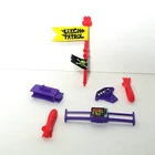TMNT 1989 Footski Part Lot Leech Patrol Flag Torpedos Launcher Accessories Vtg