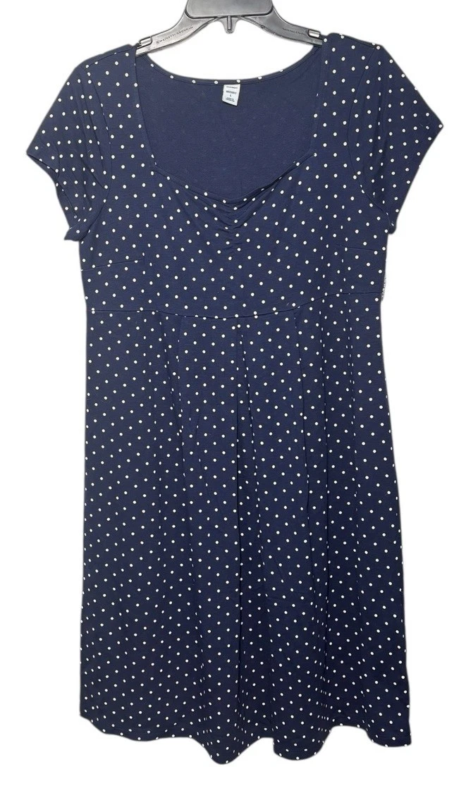blue and white polka dot maternity dress Light Blue Polka Dot Long Sleeve Maternity Dress main image 0