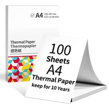 A4 Thermal Paper M08F Printer Quick-dry Continuous Documents Study Notes New US