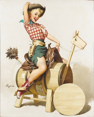 GIL ELVGREN Pin-Up Poster or Rolled Canvas Print ''Sitting Pretty'' #27