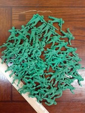 Army Men Lot 60 Assorted Vintage 2.25" Green Plastic Military Soldier Toys