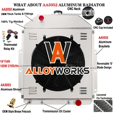 3 Row Radiator Shroud Fan Relay Kit For 1942-1952 Ford F1 F2 F3 Truck Pickup V8