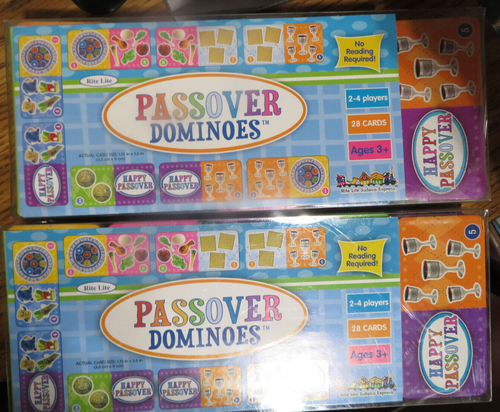 2 RITE LITE "HAPPY PASSOVER" DOMINOES GAMES 28 CARDS Each NRFP