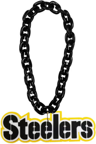 Pittsburg Steelers NFL Fan Chain Necklace Foam 2 Colors! - Picture 1 of 1