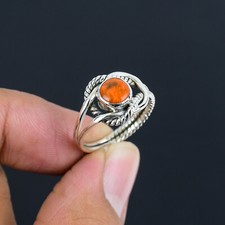 Sponge Coral 925 Sterling Silver Twisted Rope Split Shank Ring For Women LS-524