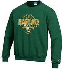 Baylor Bears Men's Green Football Crewneck Sweatshirt by Champion