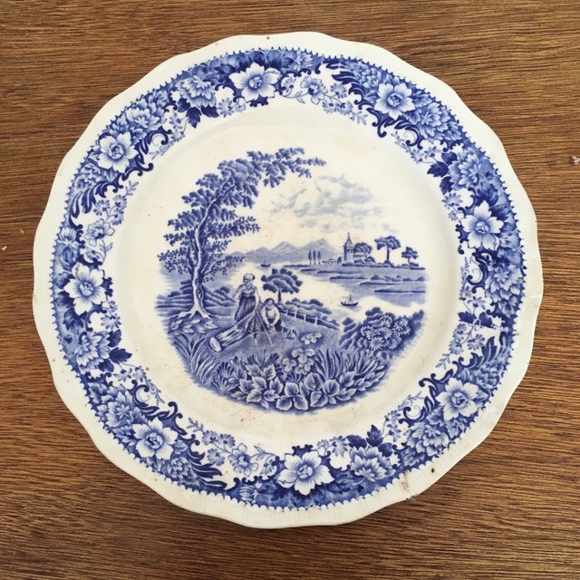 Blue and White 10" Silverdale Dinner Plate Swinnertons Staffordshire