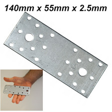 Flat Brackets Heavy Duty Connecting Joining Plate Galvanised Steel Fixing Wood