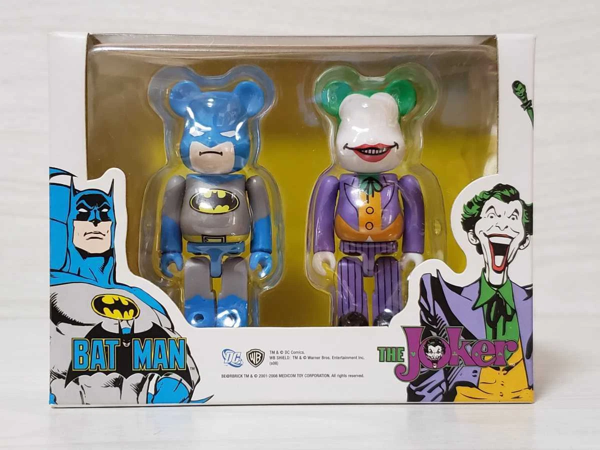 BATMAN & JOKER bearbrick be@rbrick Set 2 RARE 100%