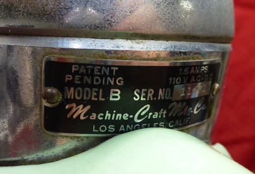 VINTAGE MACHINE CRAFT MODEL B JADEITE SEAFOAM GREEN MILKSHAKE MALT MIXER BLENDER - Picture 7 of 11