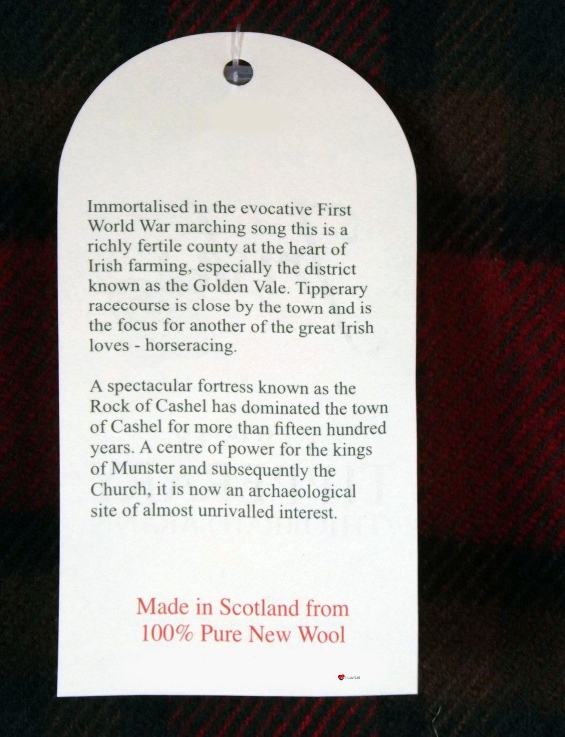 Mens Tie Irish Wool in Ireland County Tipperary Tartan Plaid image 5