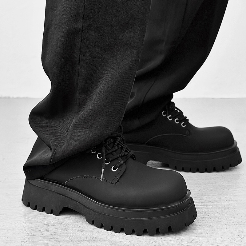 SAOLA Scarpe derby punk suola spessa uomo casual gotiche eleganti Oxford nere stringate taglia