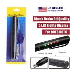 Brake Oil Fluid Tester 5 LED Moisture Liquid Tool Car Vehicle Test Indicator Pen