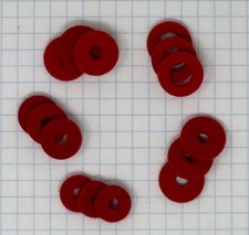 Valve Stem  Top Cap Felt, Red, Choose your size