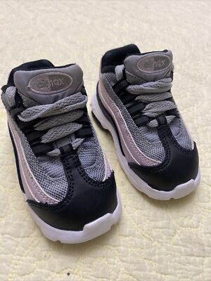 Nike Little Air Max 95 (905462-039) Black Grey Pink Child Size 4C