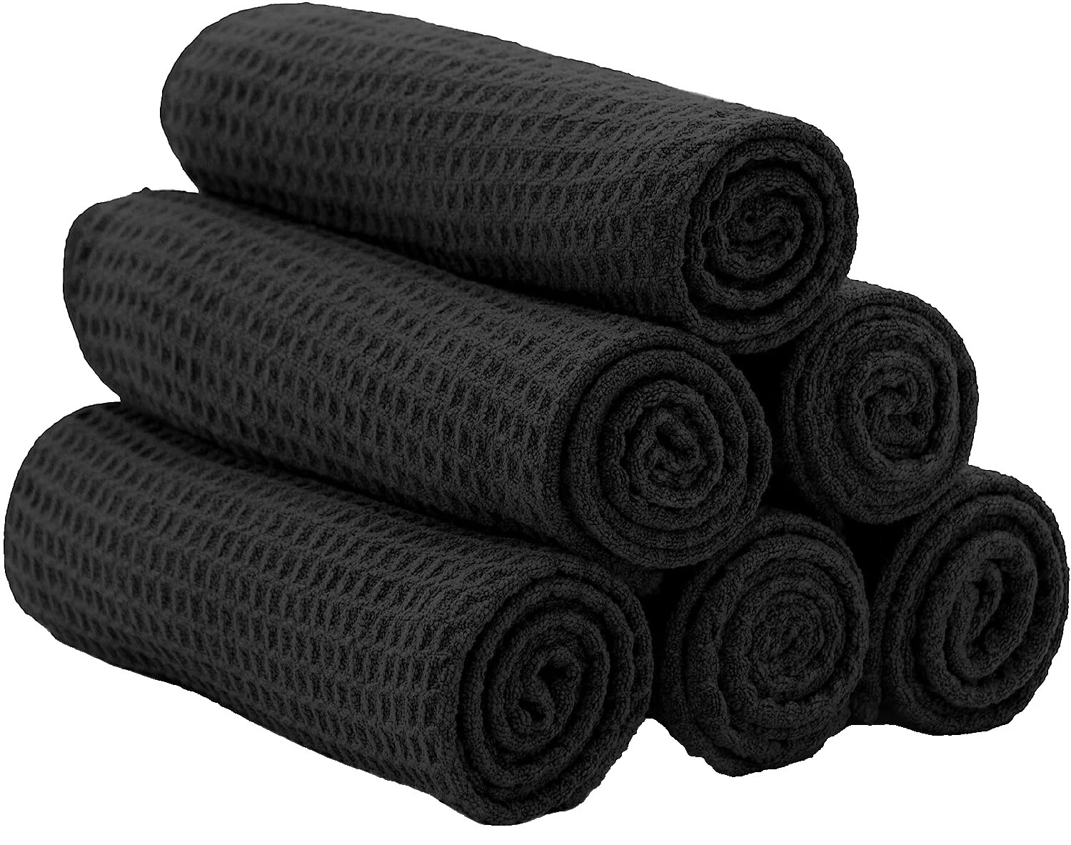 Colchonetas de Yoga y Pilates Negro de Microfibra y toallas antideslizantes