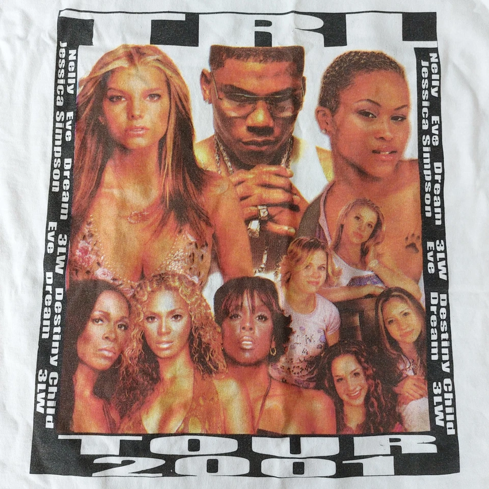 CAMISETA DE COLECCIÓN MTV TRL CONCERT TOUR 2001 DEADSTOCK Destiny's Child XL NUEVA sin etiquetas Foto 2 de 4