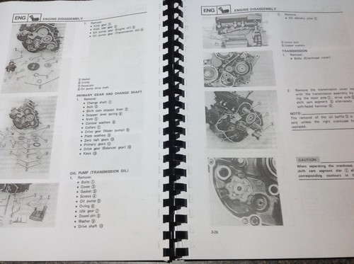 YAMAHA RD 500 LC SERVICE MANUAL MANUEL D'ATELIER workshop RZ nos YPVS. - Picture 7 of 9