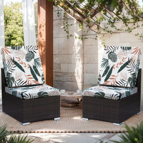 2/4/6/8 Stck. Terrasse Stretch Sofa Kissenbezüge Outdoor Kissen Schutz Bezug USA - Bild 17 von 33