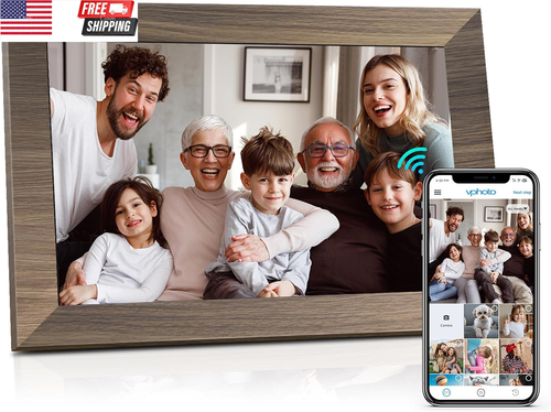 Wifi Digital Picture Frame 10.1 Inch, IPS Touch Screen Smart Cloud Digital Photo