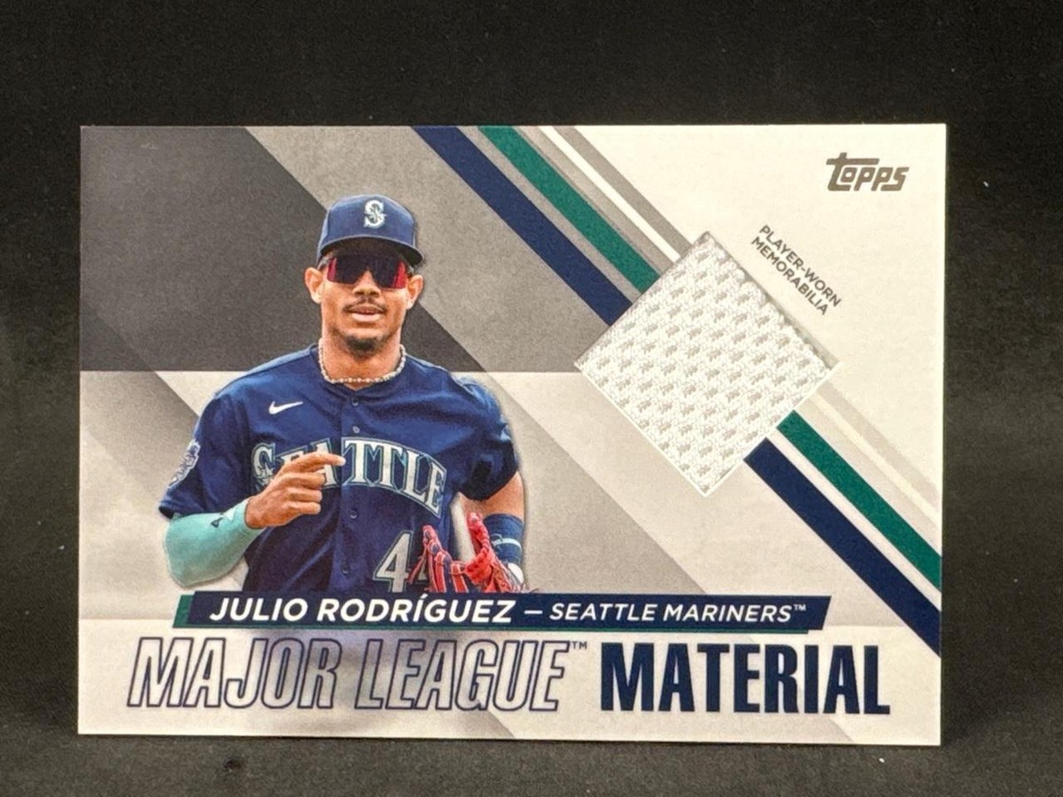 2024 TOPPS SERIES ONE JULIO RODRIGUEZ MAJOR LEAGUE MATERIAL JERSEY 